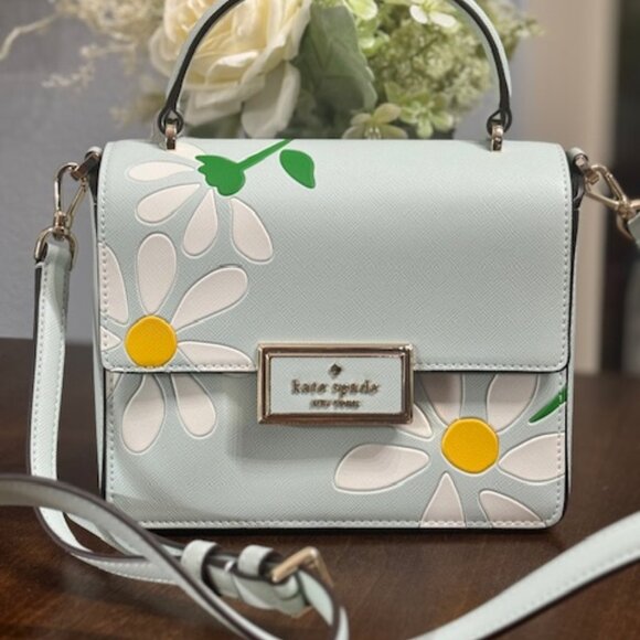 kate spade Handbags - Kate Spade Reegan Day Tripper Top Handle Crossbody Crystal Blue Daisies KG760